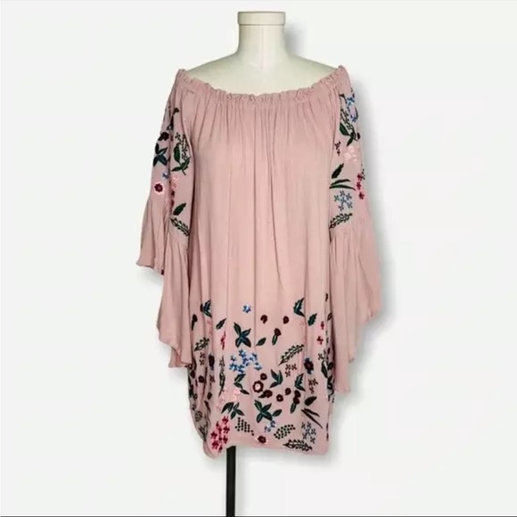 Altar’d State Palermo Embroidered Pink Boho Dress - Picture 2 of 4